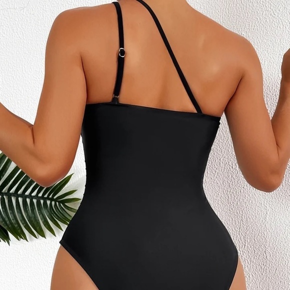 Black One Piece Swimsuit-Classy & Simple - Picture 3 of 4
